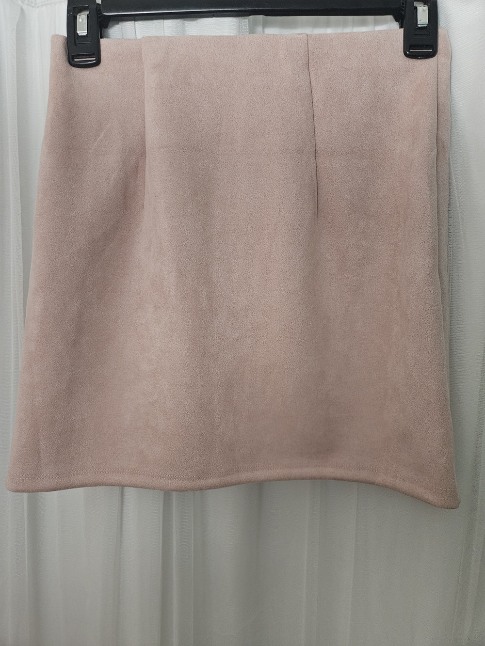 Nwt Women's Blush Pink Suede Mini- Skirt Blue Rain Francesca's